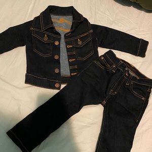 Nudie jean jacket and pants set